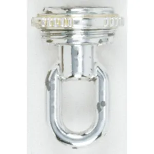 1/4 IP Matching Screw Collar Loop With Ring, 25lbs Max, Chrome Finish 1/4 Ip Matching Screw Collar Loop With Ring by Satco