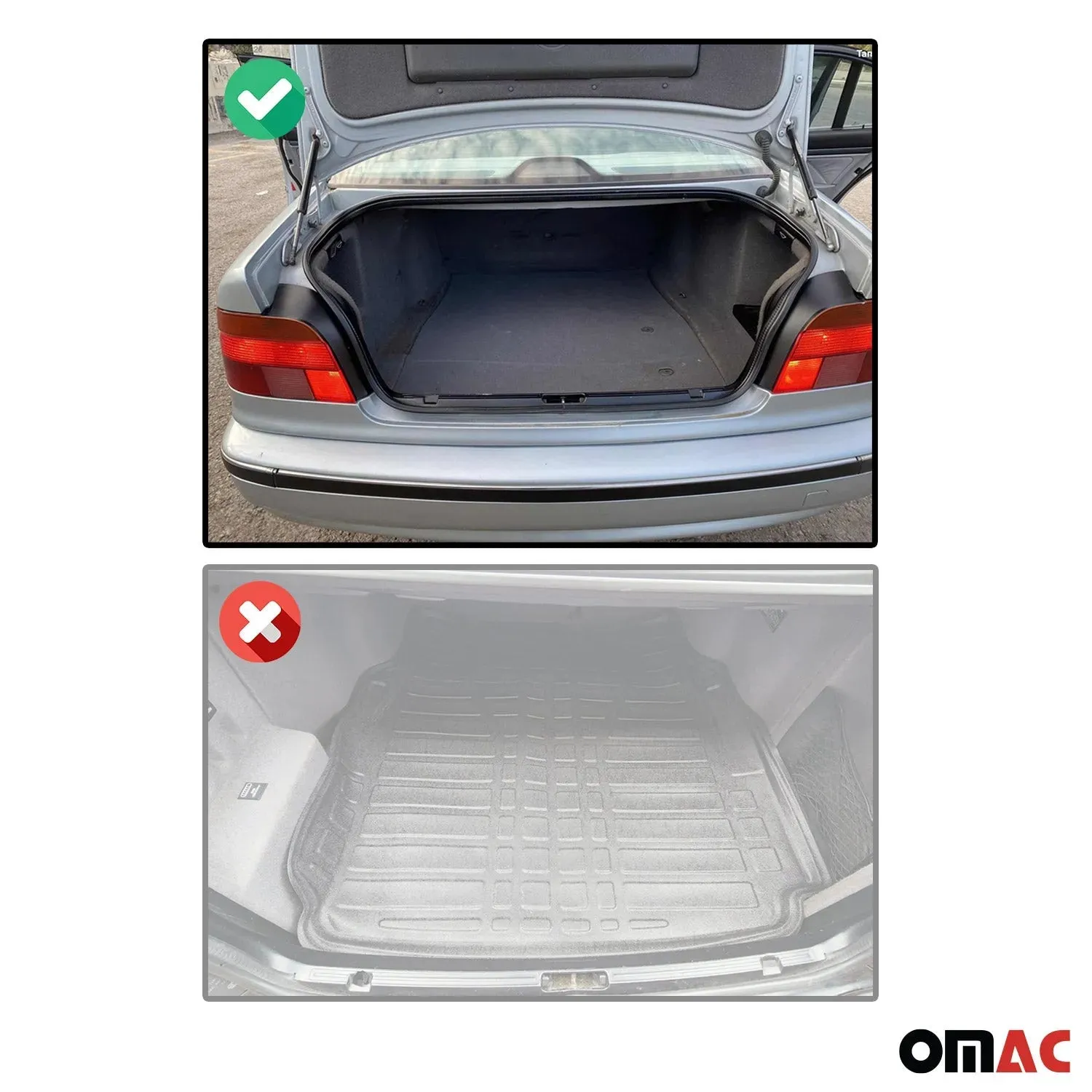1997-2003 BMW 5 Series E39 Sedan Cargo Liner Trunk Mat All Weather Black