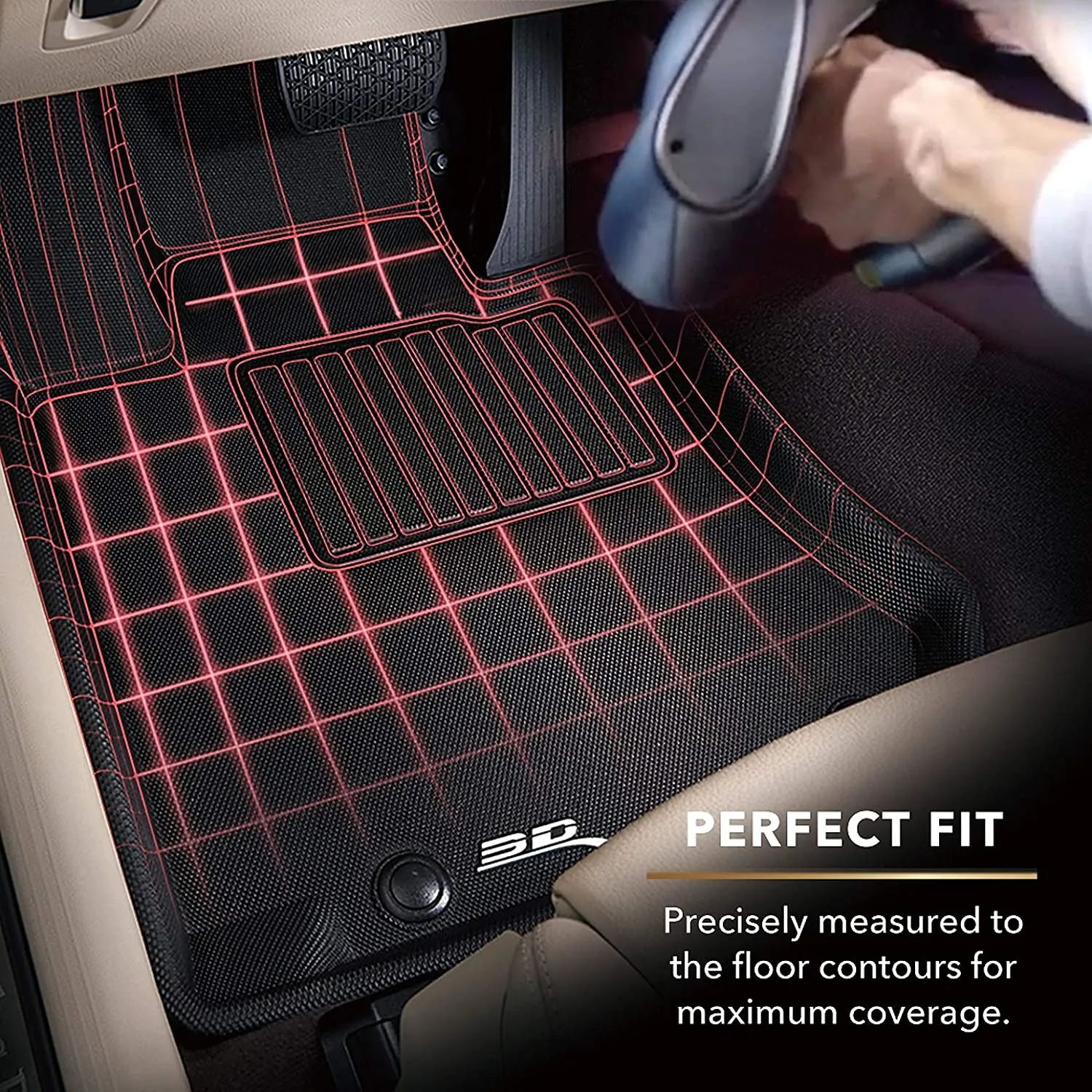 2020-21 Tesla Model S -3D MAXpider All-Weather Floor Mats Custom Fit Car Floor Liners, Kagu Series (Front Cargo Black) Frunk