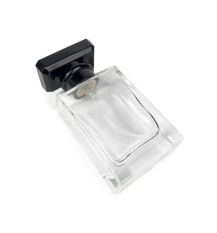 30ml Clear Glass Spray Bottle with Black Lid