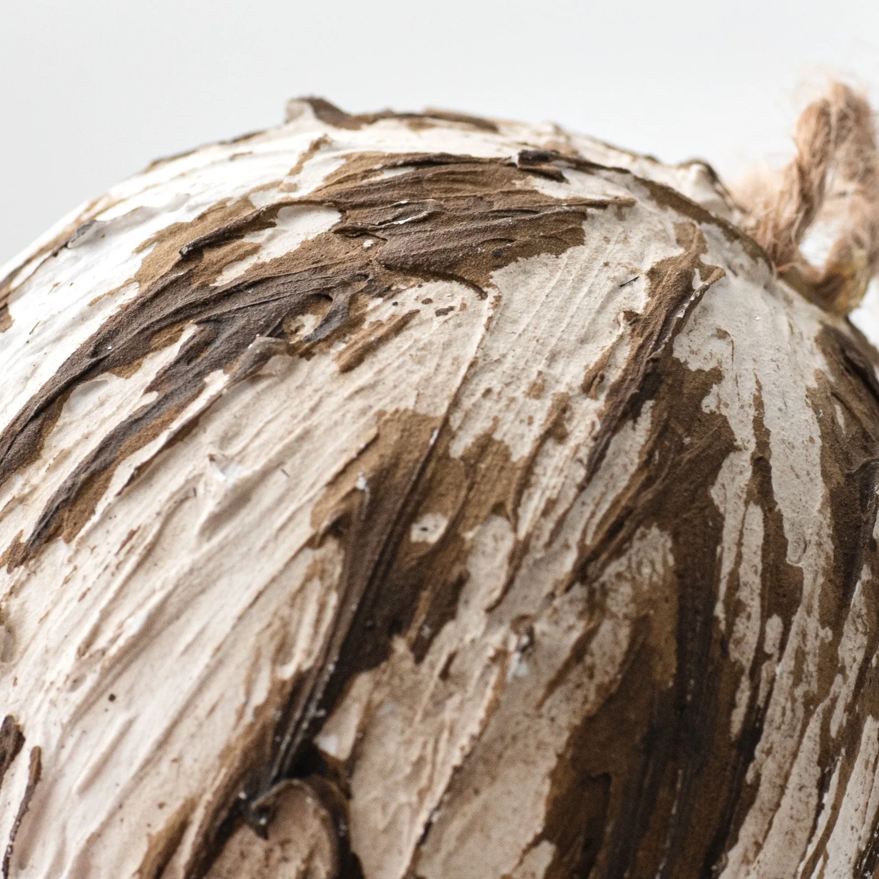 3.5" Birch Look Ball Ornament