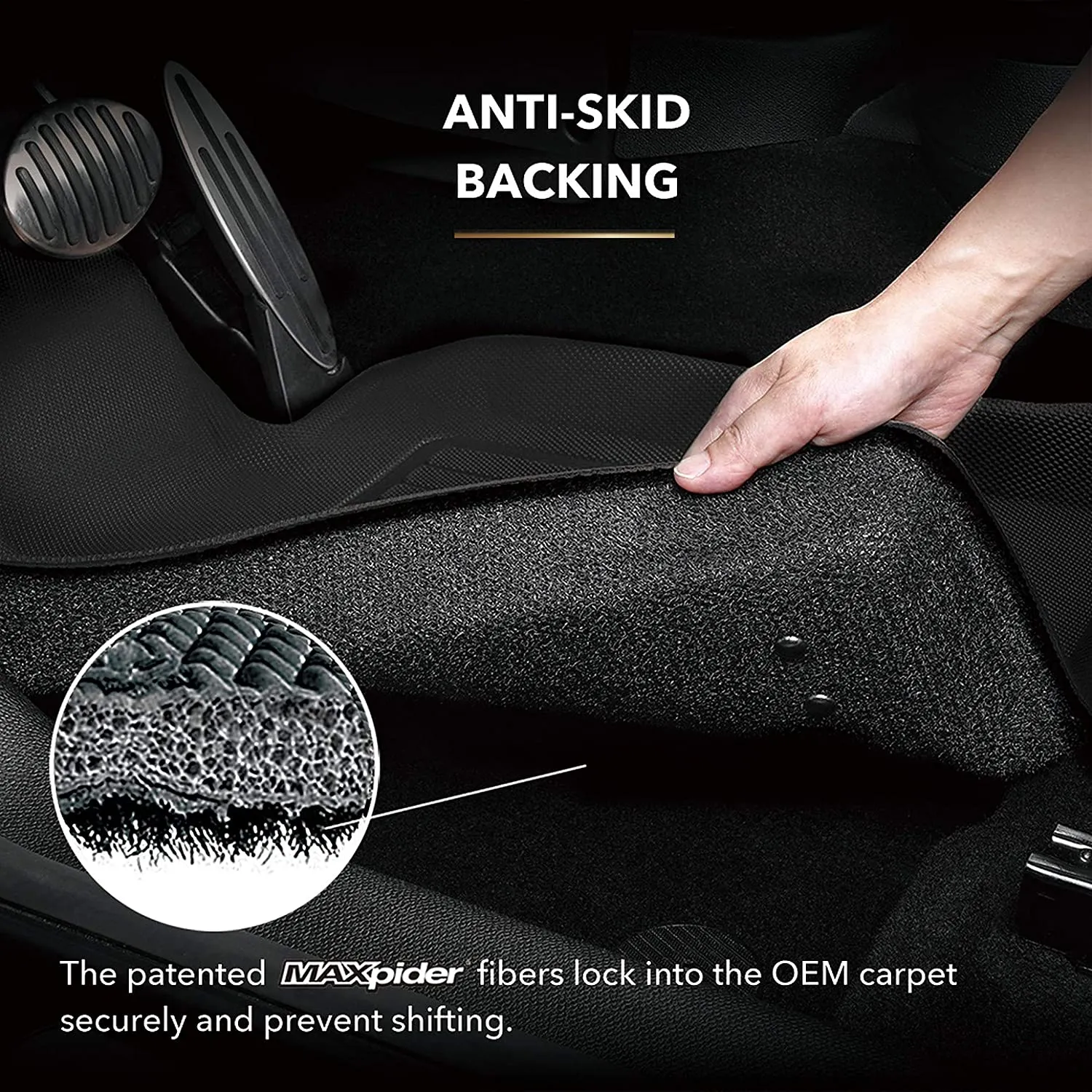 3D MAXpider All-Weather Floor Mats for Ford 2015-20 F150 Raptor Custom Fit Car Floor Liners, Kagu Series (1st & 2nd Row, Black)