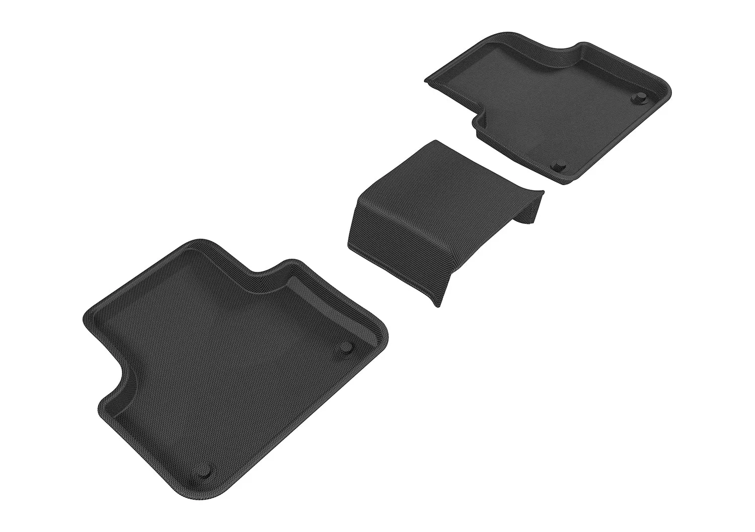3D MAXpider Floor Mats Audi Q7 (17-24) SQ7 (20-24) All-Weather Kagu Series - Front / Second / Third Row