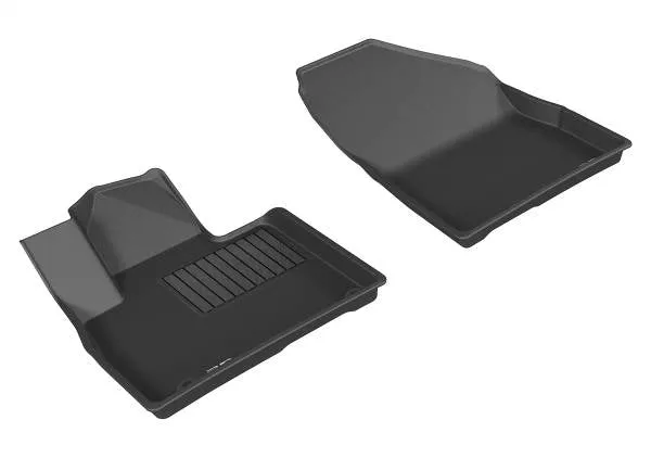 3D MAXpider Floor Mats Kia Sorento 7 Seater (16-20) All-Weather Kagu Series Black - Front / Second / Third Row