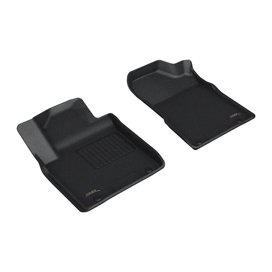 3D MAXpider Floor Mats Nissan Armada (19-24) All-Weather Kagu Series Black - Front / Second / Third Row
