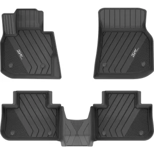 3W BMW 2019-2024 X4 M M40i xDrive30i Floor Mats TPE Material & All-Weather Protection