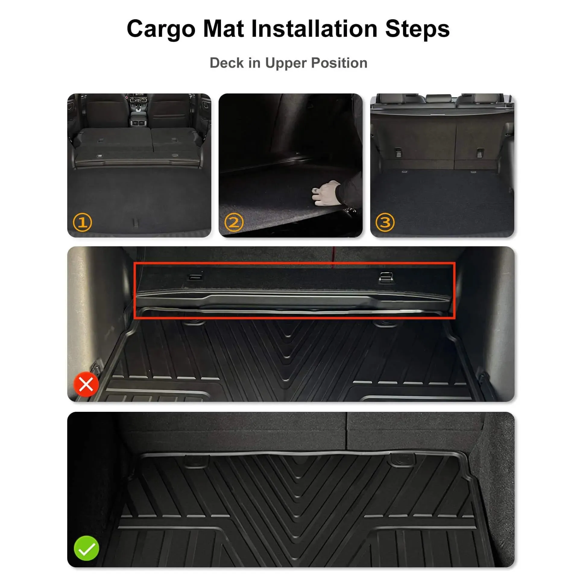 3W Honda CR-V 2017-2022 Floor Mats (Include Hybrid) / Trunk Mat (Non Hybrid) CRV Custom Mat TPE Material & All-Weather Protection