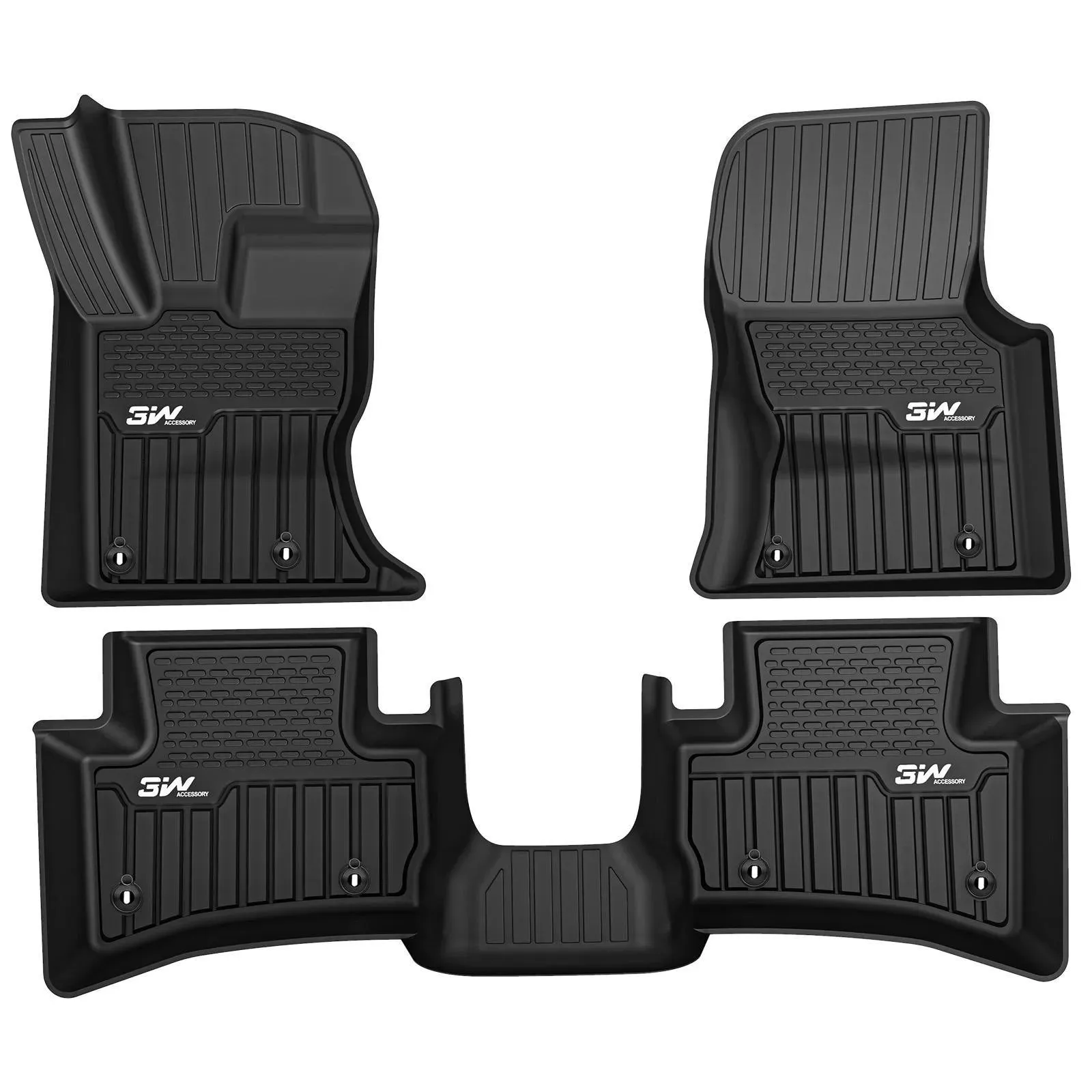 3W Jaguar F-pace 2017-2025 Custom Floor Mats TPE Material & All-Weather Protection