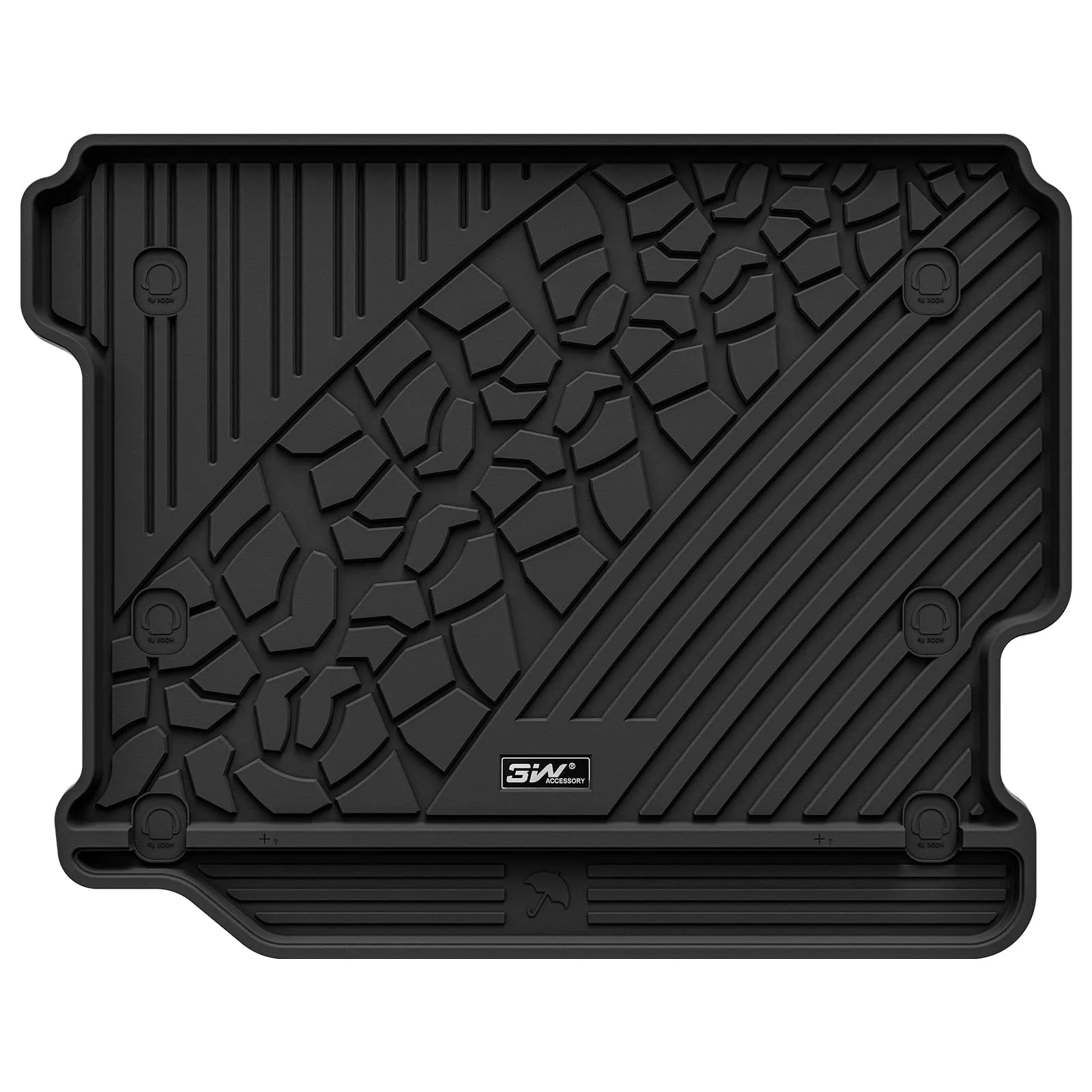 3W Jeep Wrangler JL (Non JK or 4XE) 2018-2023 Custom Floor Mats / Trunk Mat TPE Material & All-Weather Protection