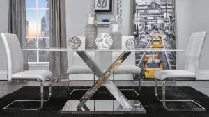 5 Piece Dining Room Set (D1274DT D915DC-WHT)