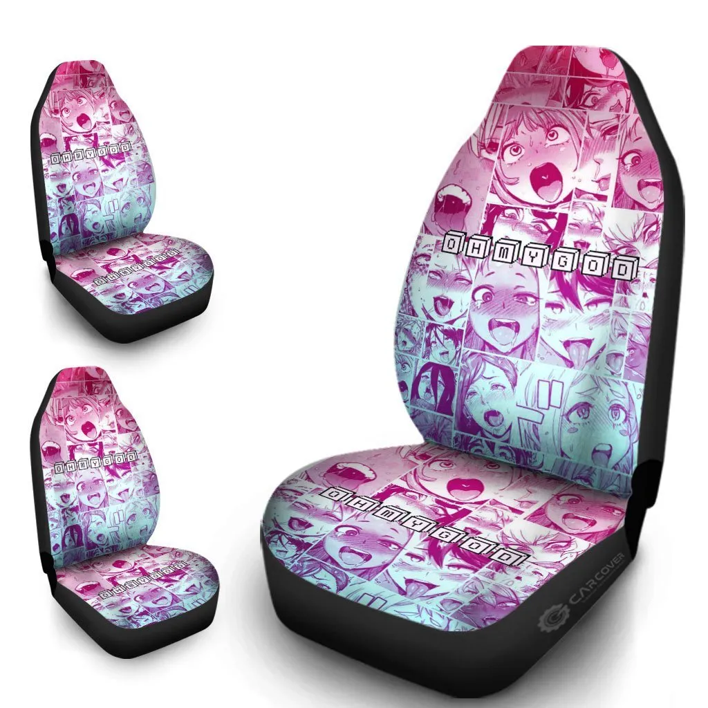 Ahegao Car Seat Covers Custom Car Interior Accessories