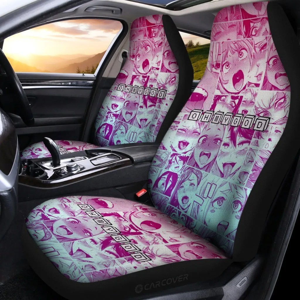 Ahegao Car Seat Covers Custom Car Interior Accessories