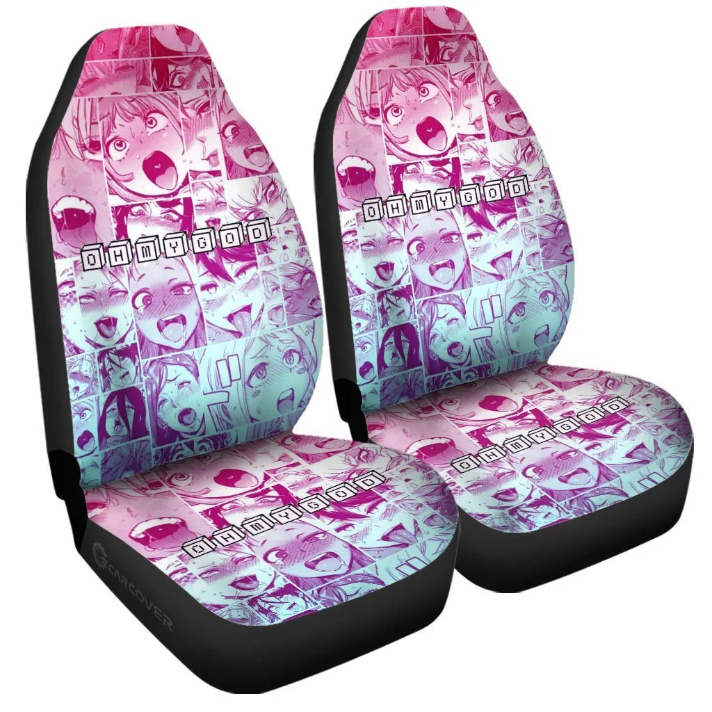 Ahegao Car Seat Covers Custom Car Interior Accessories
