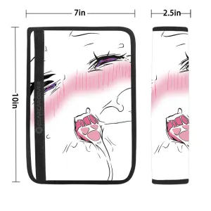 Ahegao Face Seat Belt Covers Custom Ahegao Car Accessories