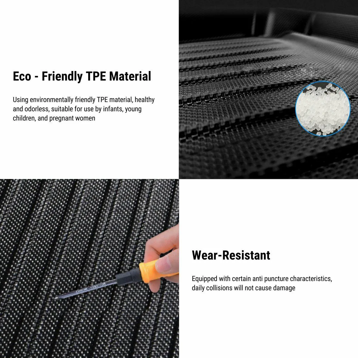 All Weather Front And Rear TPE Trunk Mat for Tesla Model Y