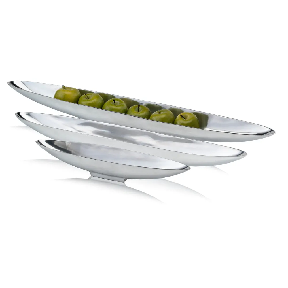 Barco Long Boat Tray, Silver (8453)