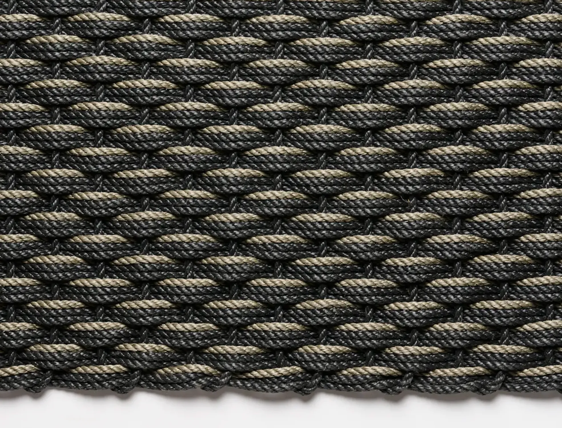 Charcoal   Mushroom Triple Weave Doormat