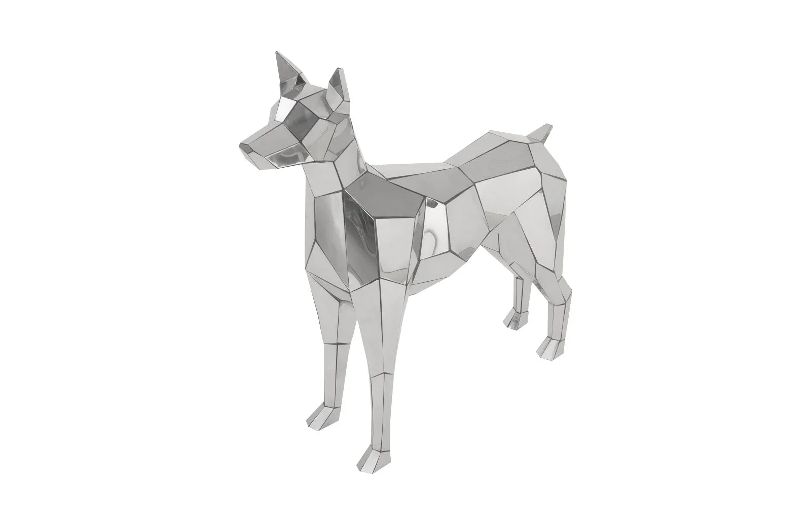 Crazy Cut Dog Stainless Steel, Silver