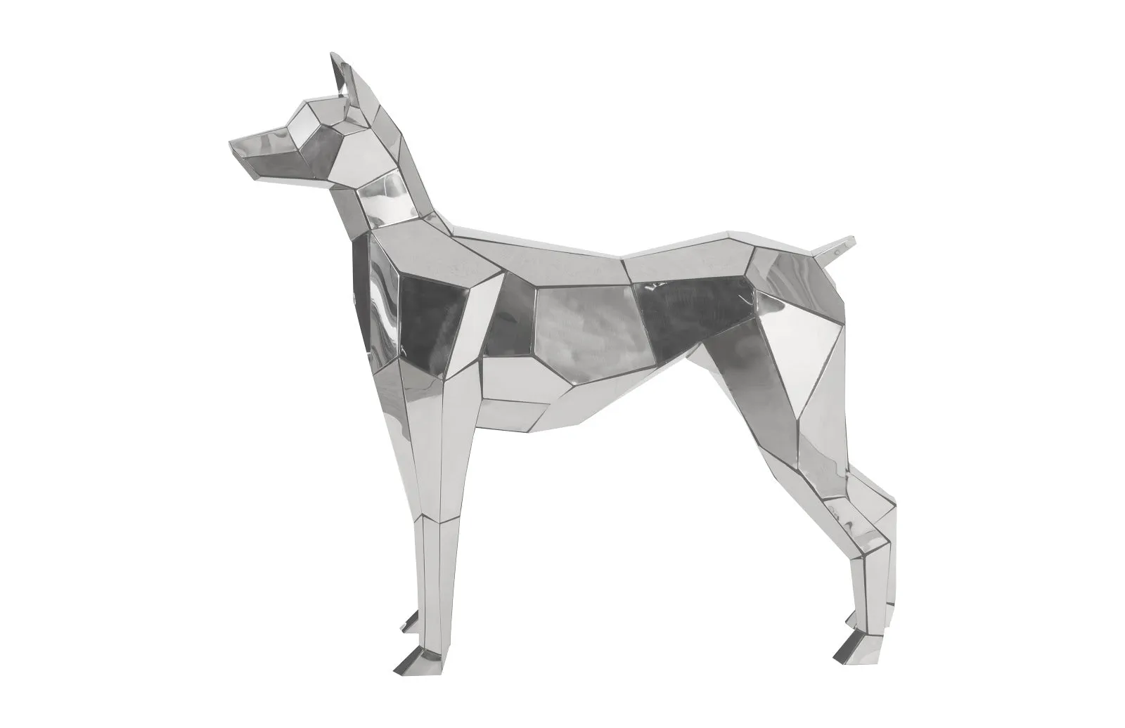 Crazy Cut Dog Stainless Steel, Silver