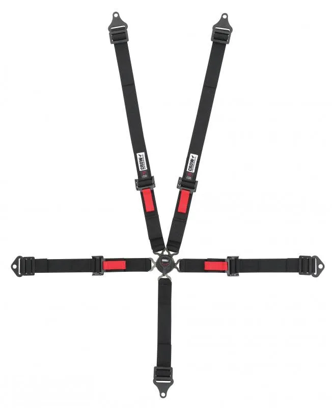 Crow 2" Kam Lock Jr. Dragster Harness - Black Hardware - SFI 16.2 - Blue