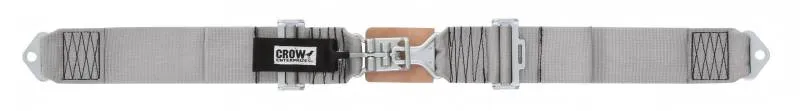 Crow Standard 3" Latch & Link Lap Belt - Pull Down Adjustment - Gray