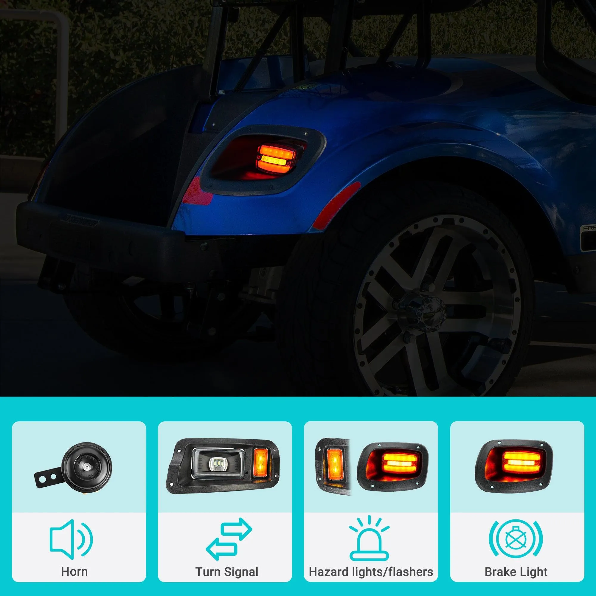 Golf Cart LED Light Kits for EZGO TXT Freedom 2014-up - 10L0L