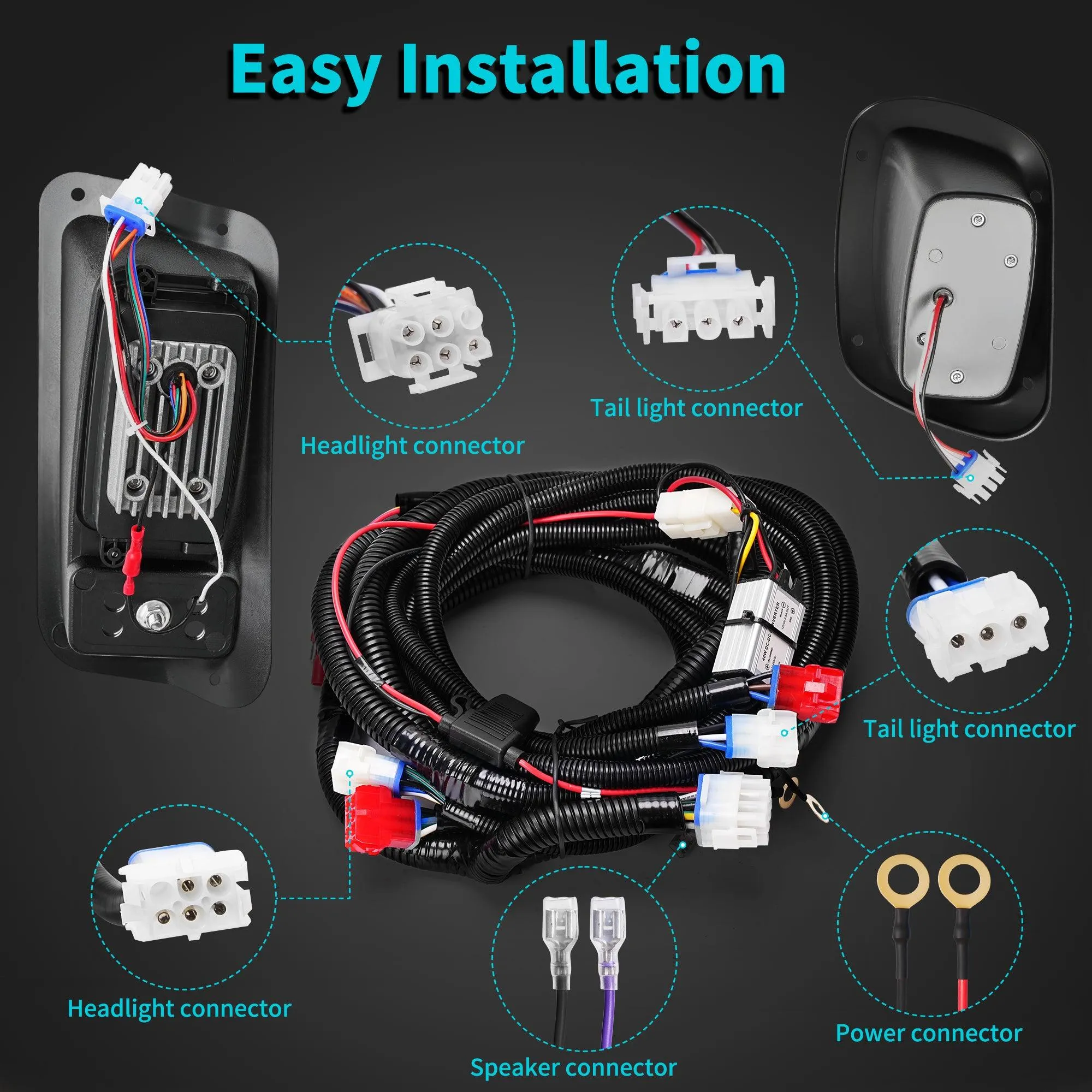 Golf Cart LED Light Kits for EZGO TXT Freedom 2014-up - 10L0L