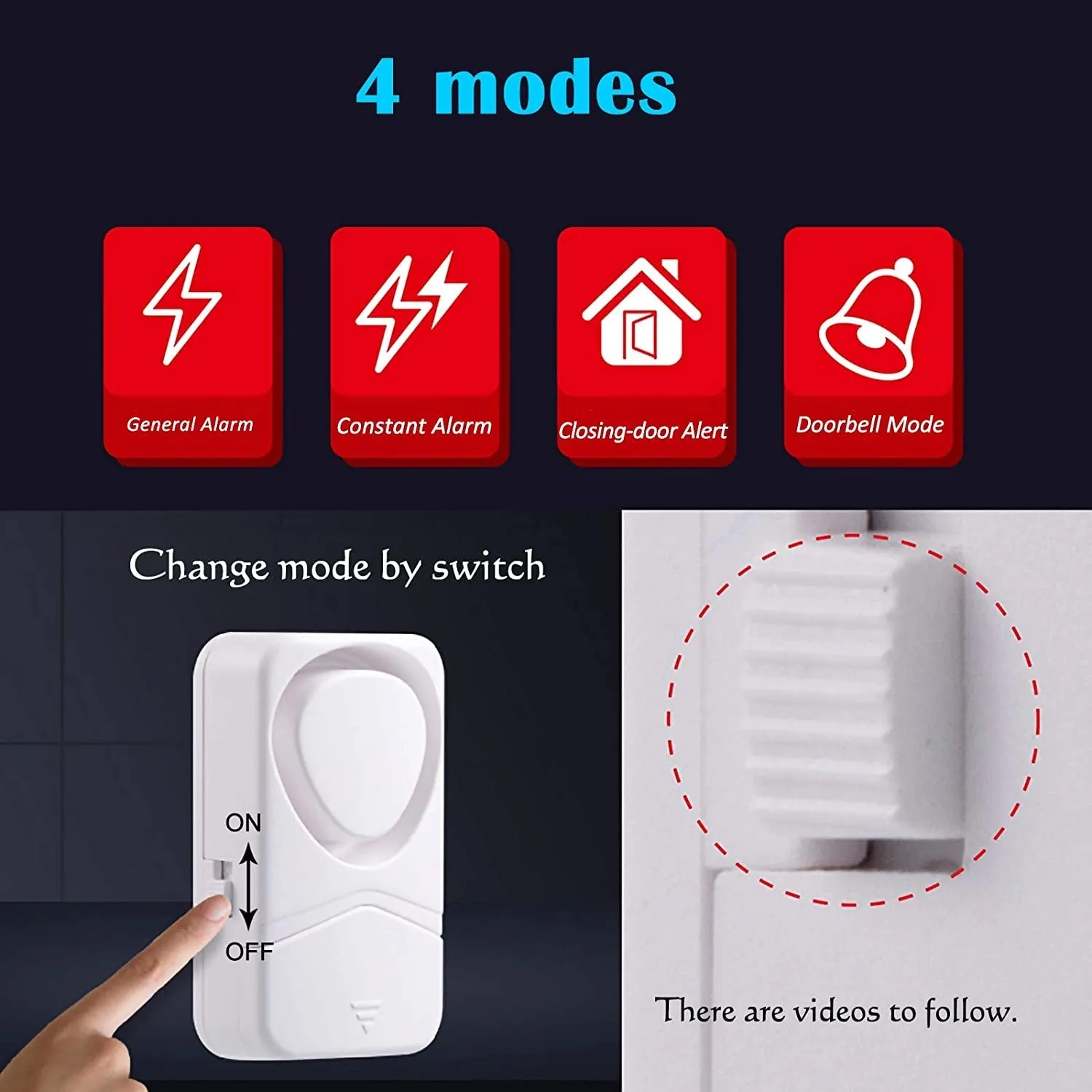 HENDUN Home Security Door Alarms, 10 Pack,Updated Magnetic Sensor Alert, Window Alarms, Pool Door Alarm for Kids