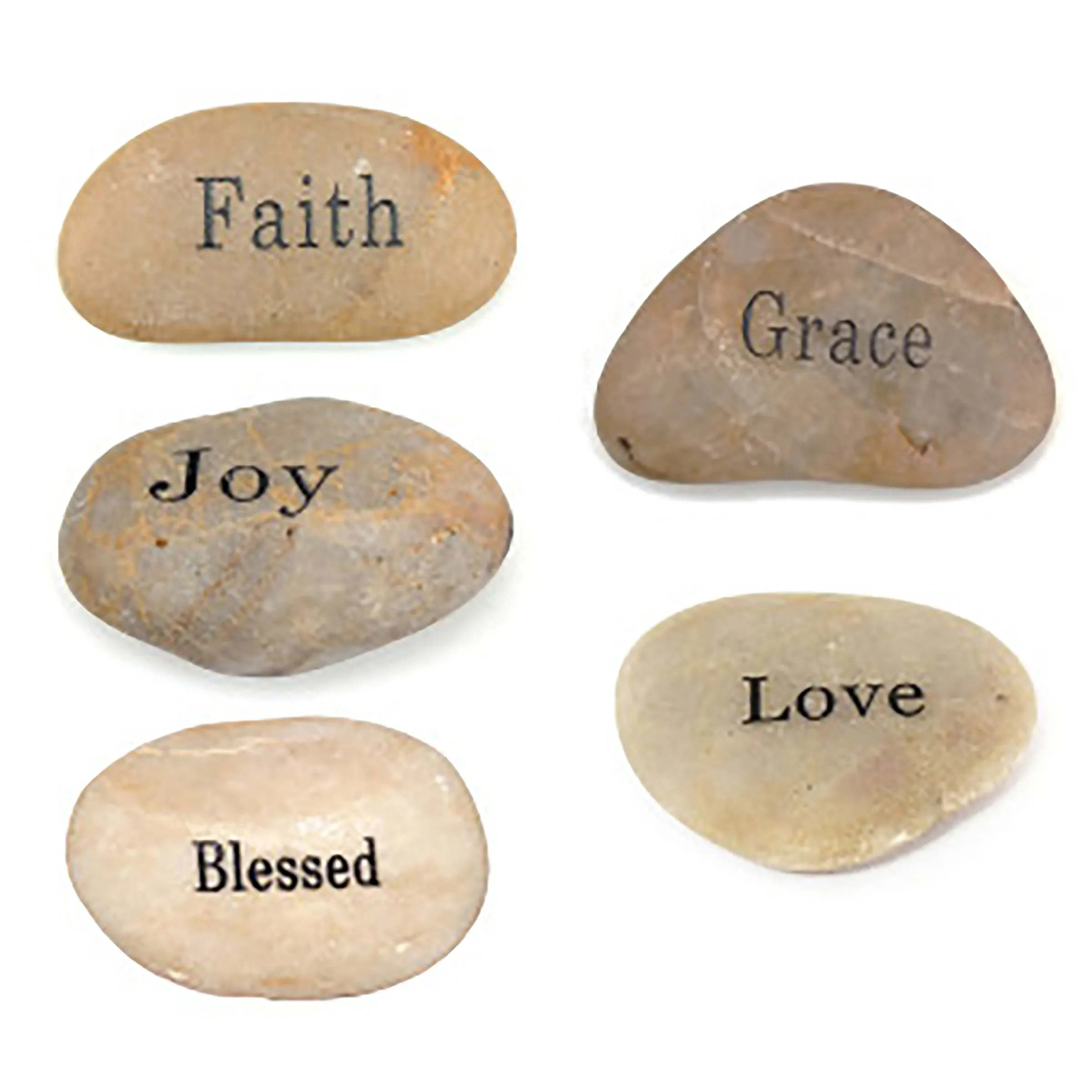 Inspirational Life Polished River Stones (25 pc.)