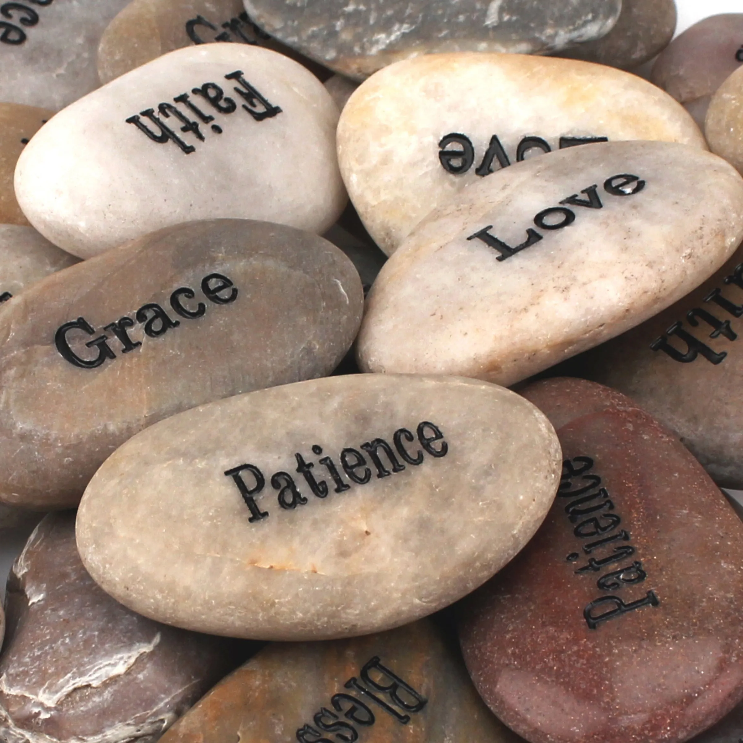 Inspirational Life Polished River Stones (25 pc.)