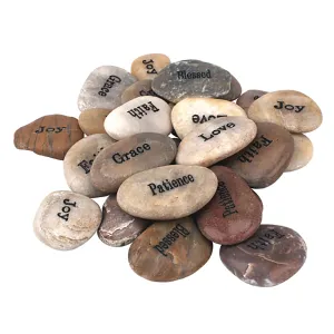 Inspirational Life Polished River Stones (25 pc.)
