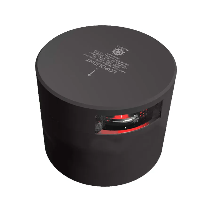 Lopolight Series 301-109 - Navigation Light - 3NM - Horizontal Mount - Red - Black Housing