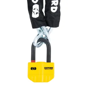Oxford Boss Alarm 14mm Motorcycle Chain Lock 12mm x 1.2m