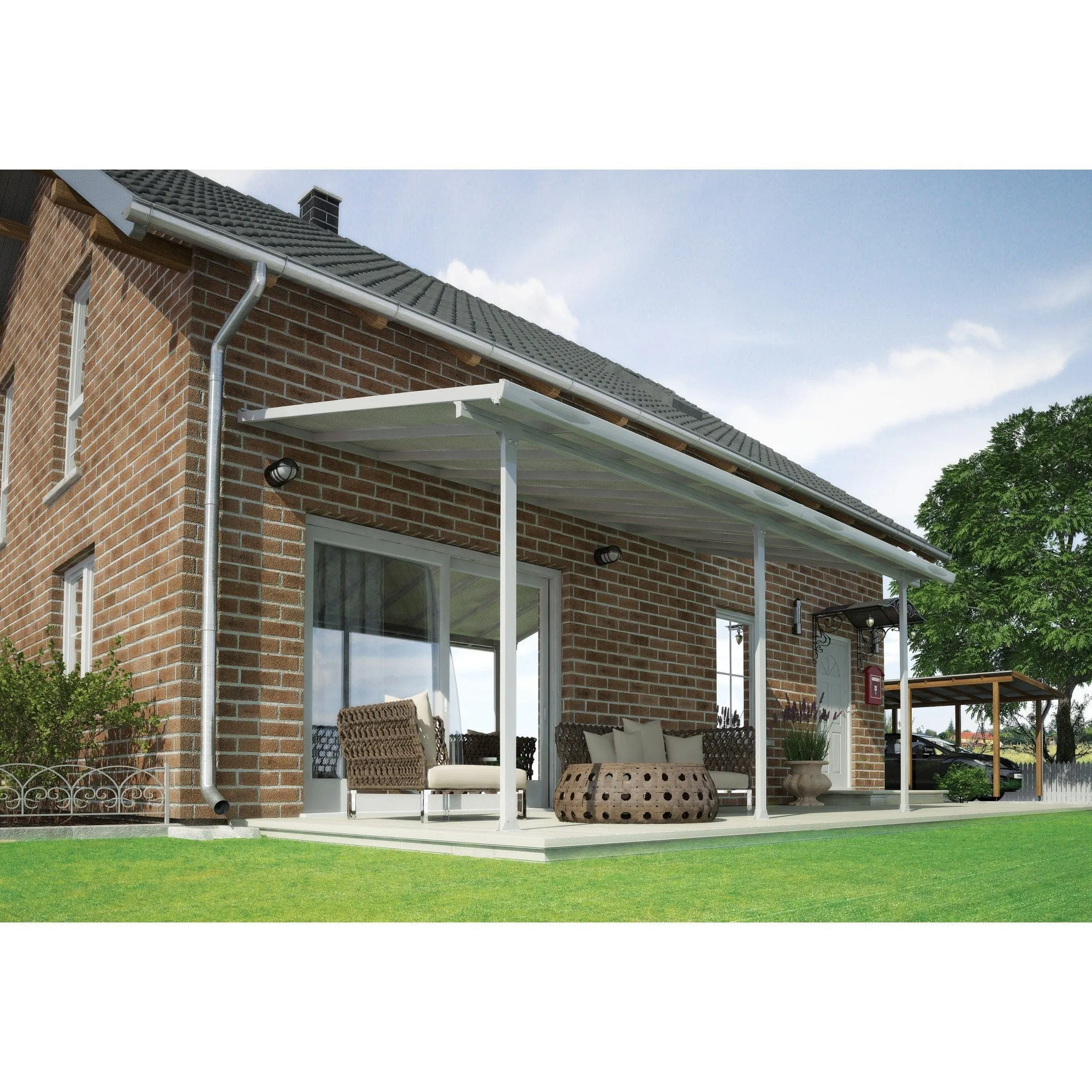 Palram - Canopia | 10 ft Wide Feria Patio Cover - White White