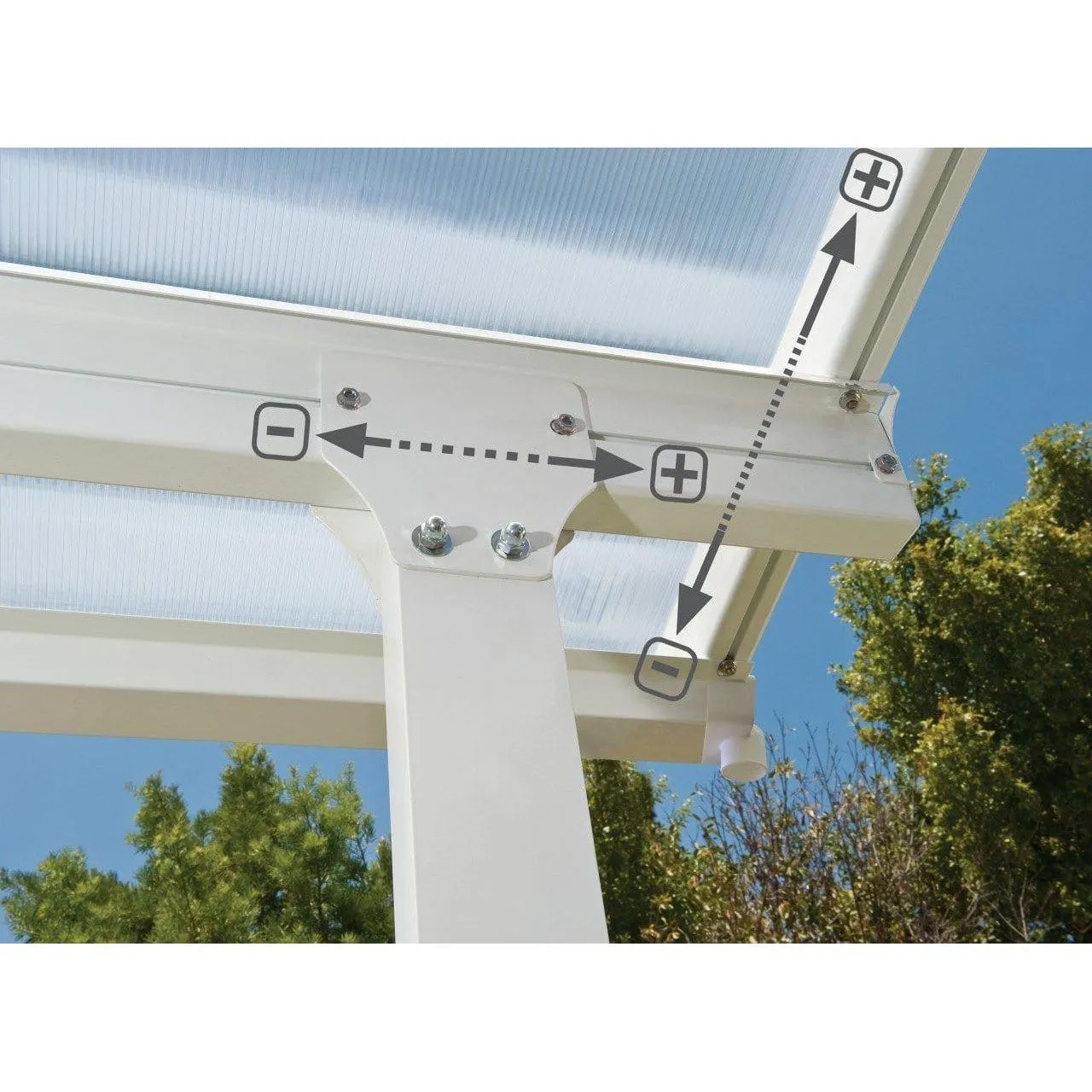 Palram - Canopia | 10 ft Wide Feria Patio Cover - White White