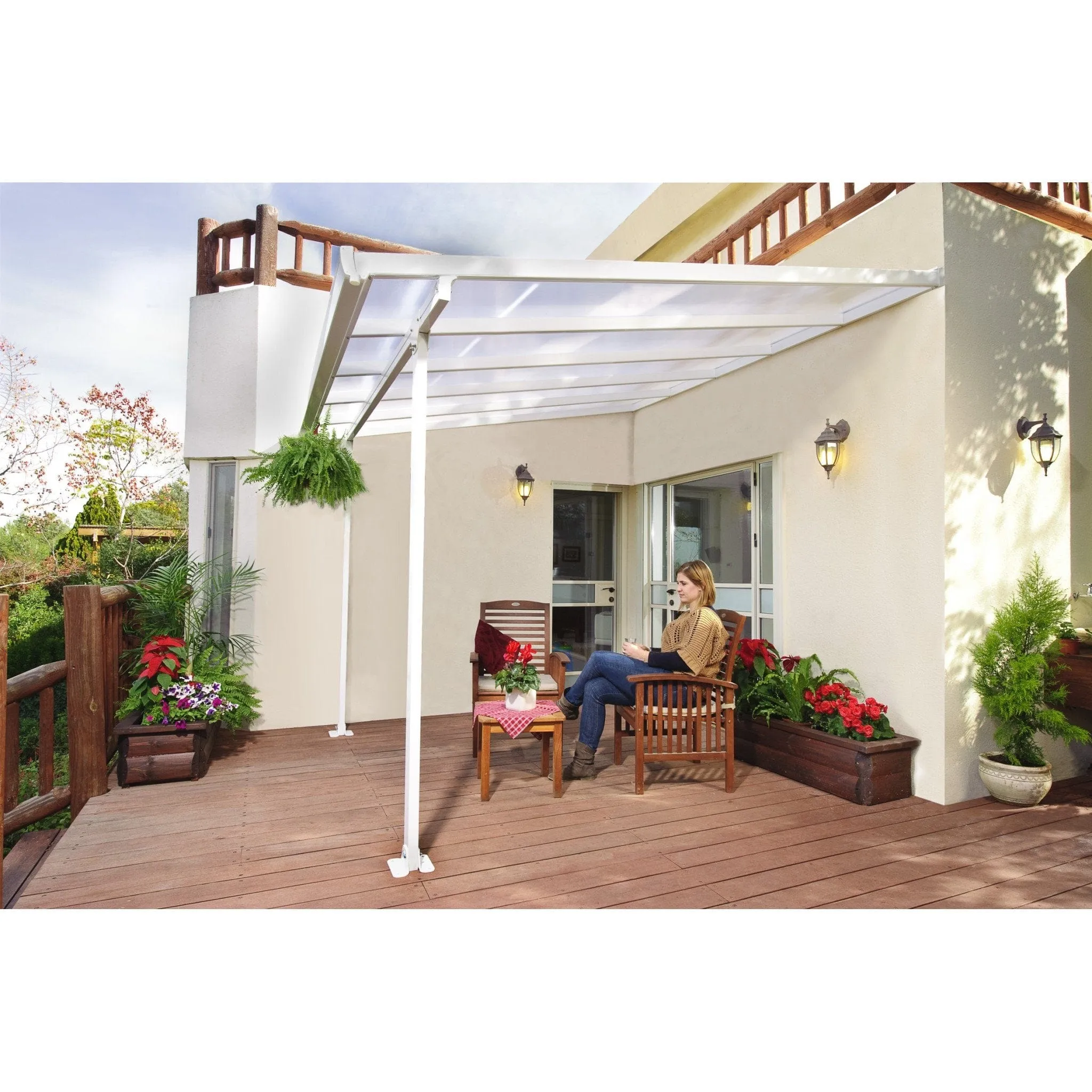 Palram - Canopia | 10 ft Wide Feria Patio Cover - White White