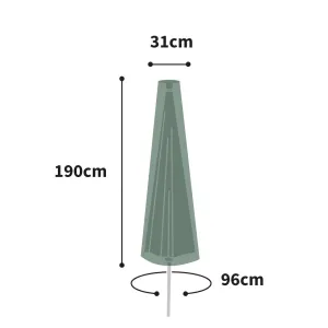 Protector 5000 Extra Large Parasol Cover   Zip - Dark Green