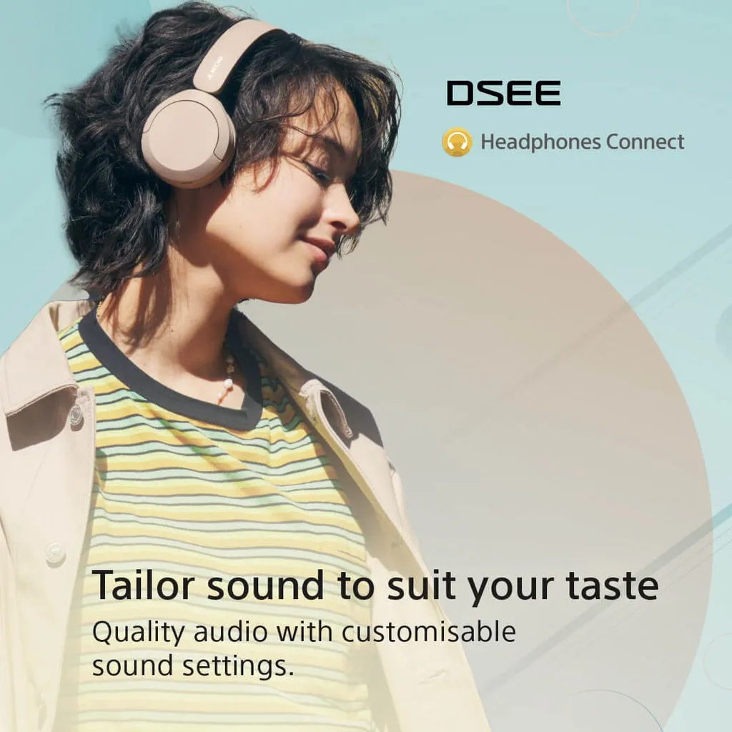 Sony WH-CH520 Wireless Headphones Wireless On-Ear Headphones Bluetooth with Swivel Design Voice assistant USB Type C Charging
