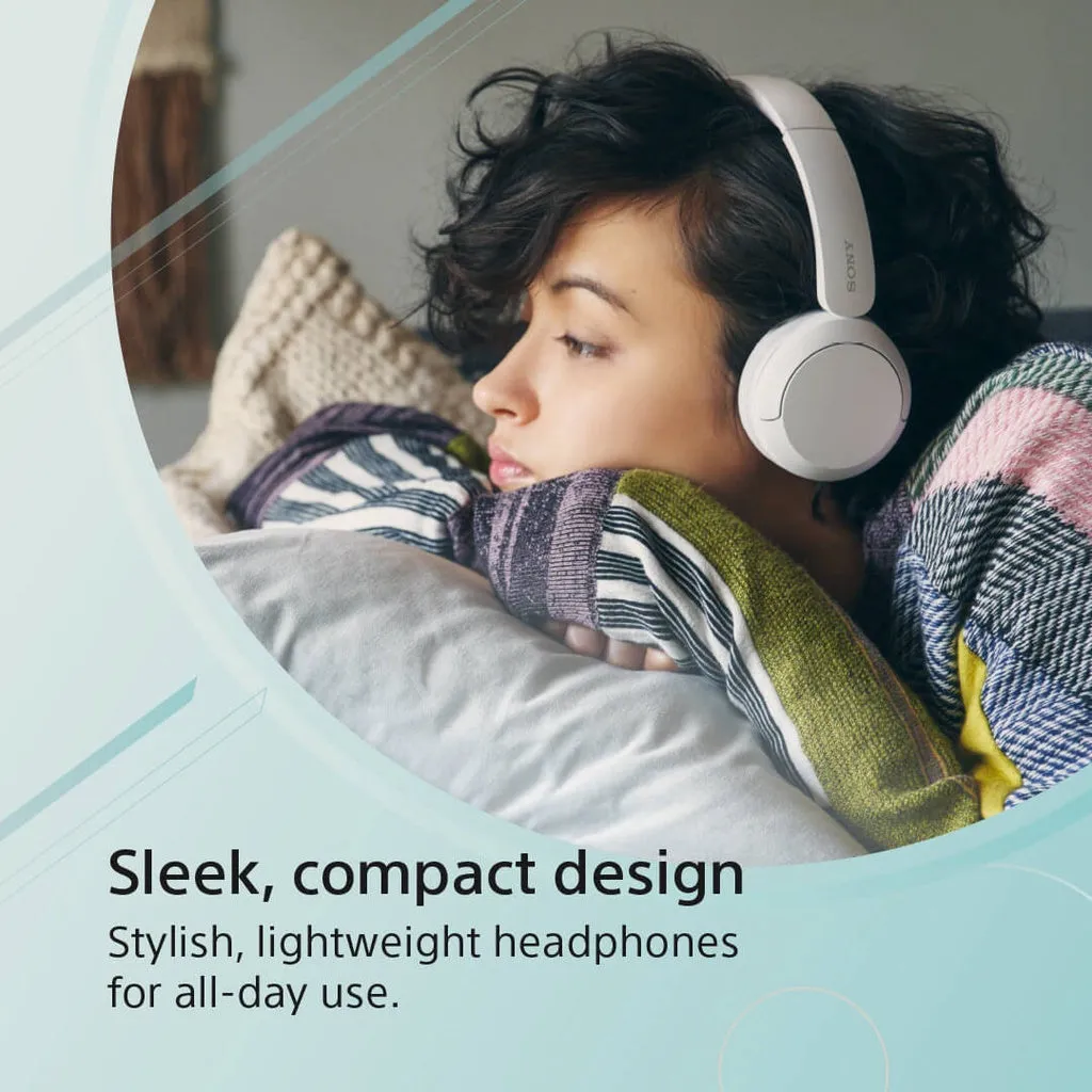Sony WH-CH520 Wireless Headphones Wireless On-Ear Headphones Bluetooth with Swivel Design Voice assistant USB Type C Charging