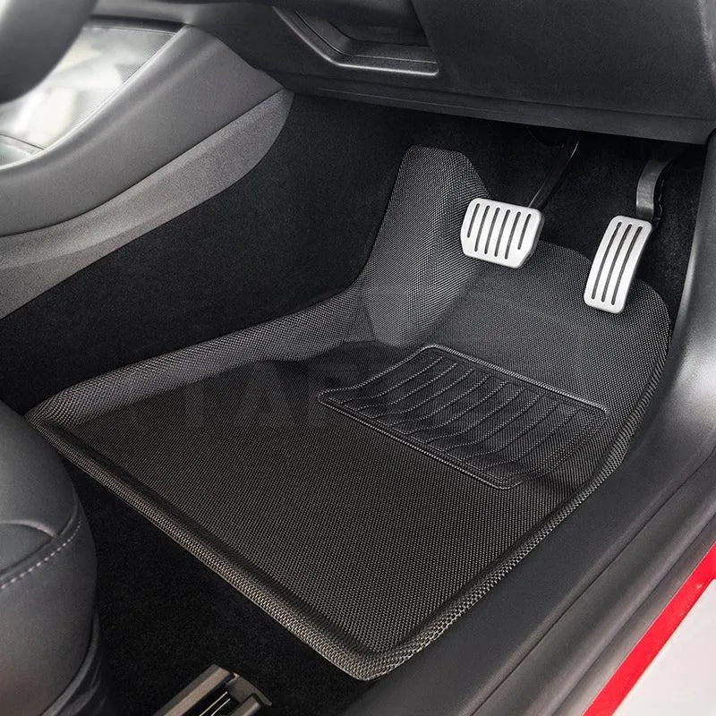 TAPTES® All Weather Floor Mats for Right-Hand Drive Model 3, 2018-2024 Floor Mats for Tesla Model 3