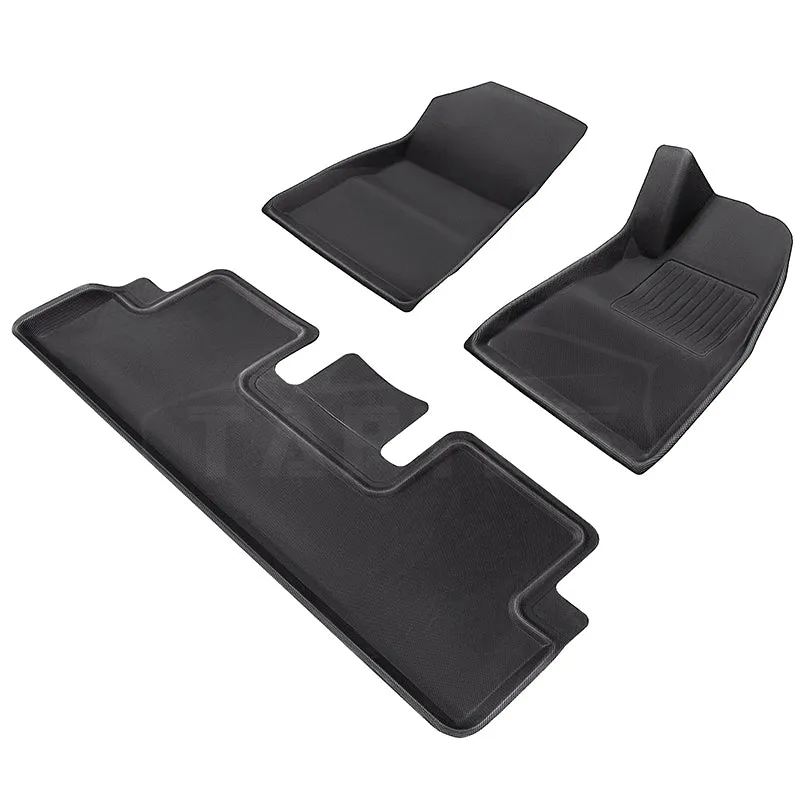 TAPTES® All Weather Floor Mats for Right-Hand Drive Model 3, 2018-2024 Floor Mats for Tesla Model 3