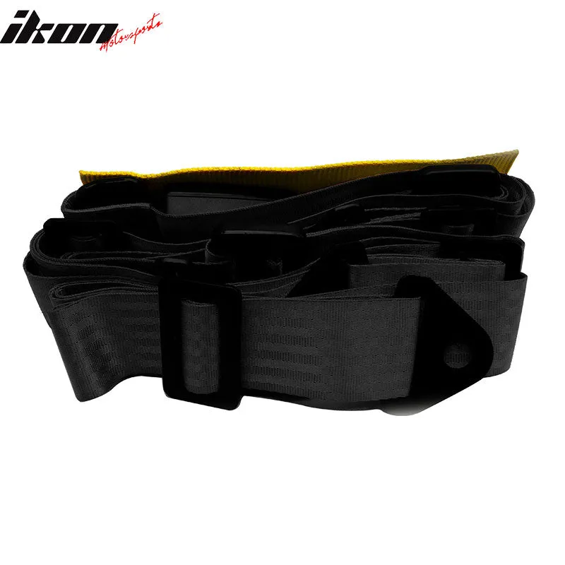 Universal 2PC Black 4 Point Racing Seat Belts Harnes
